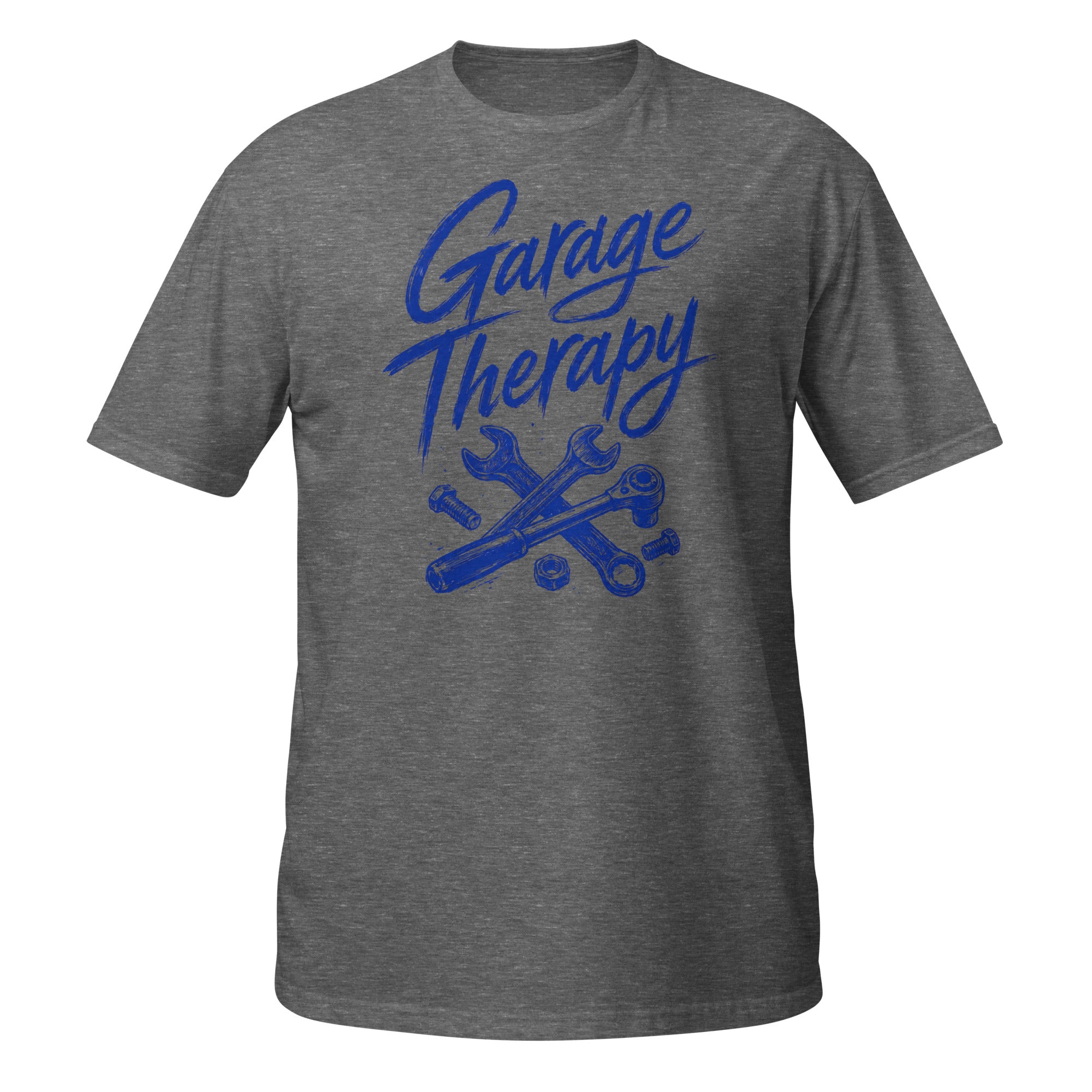 Garage Therapy Tee - Sketchline Tees blue ink doodle T-shirt
