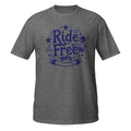 Ride Free Tee - Sketchline Tees blue ink doodle T-shirt
