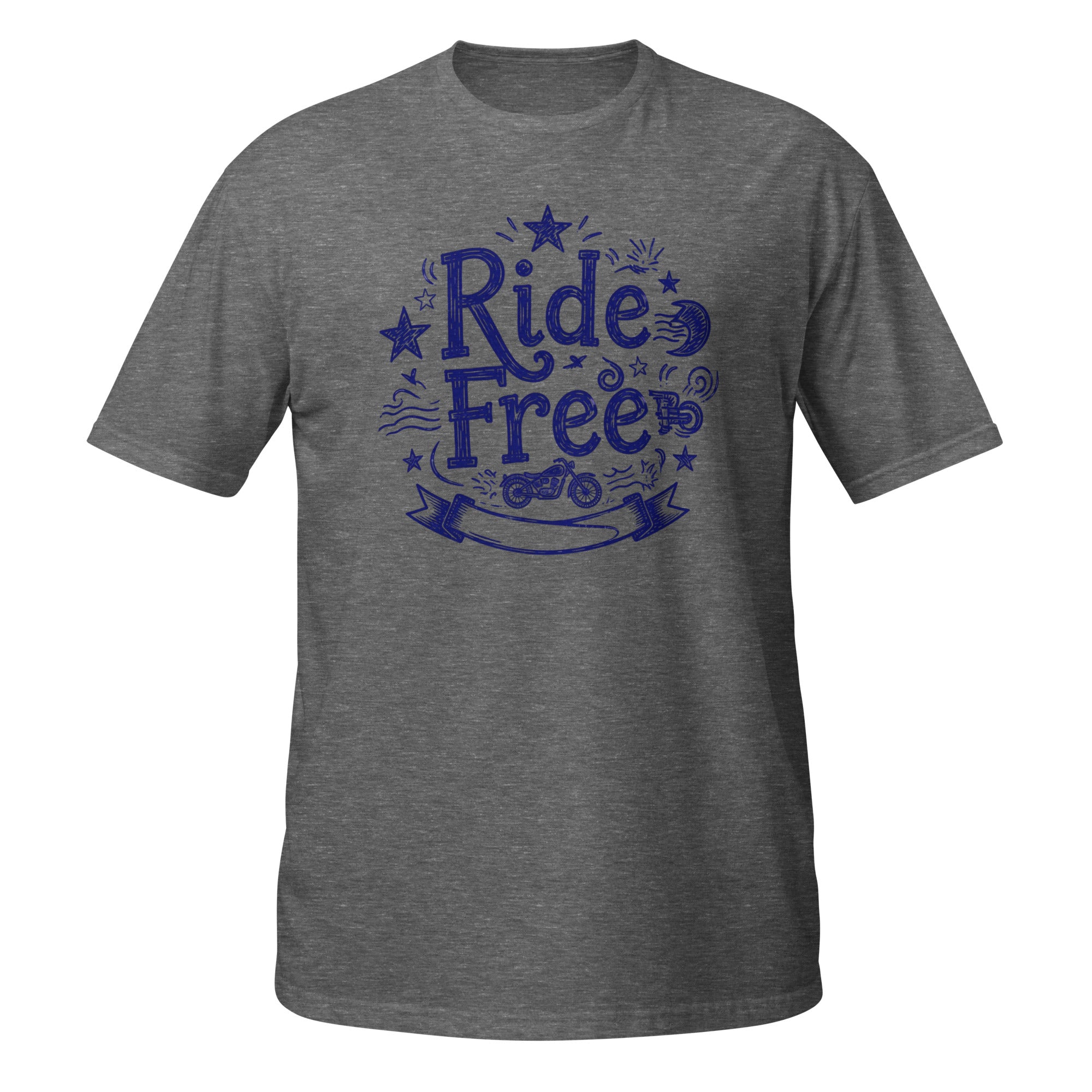 Ride Free Tee - Sketchline Tees blue ink doodle T-shirt