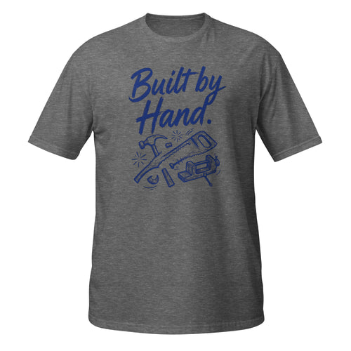 Built by Hand Tee - Sketchline Tees blue ink doodle T-shirt