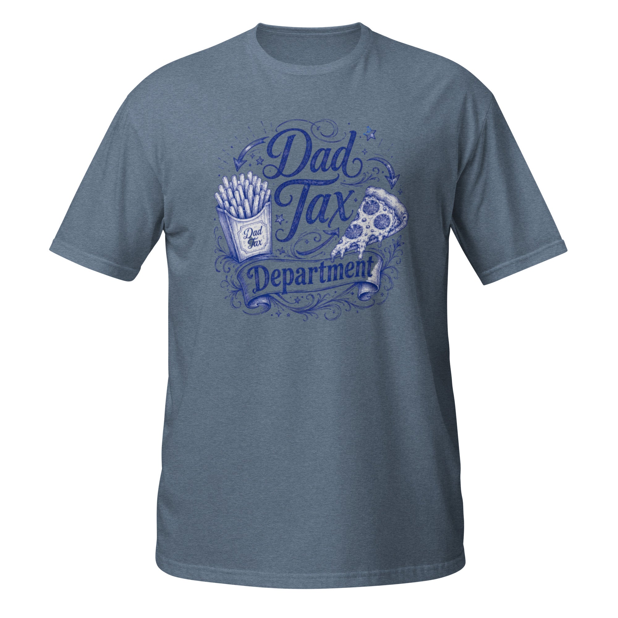 Dad Tax Tee - Sketchline Tees blue ink doodle T-shirt