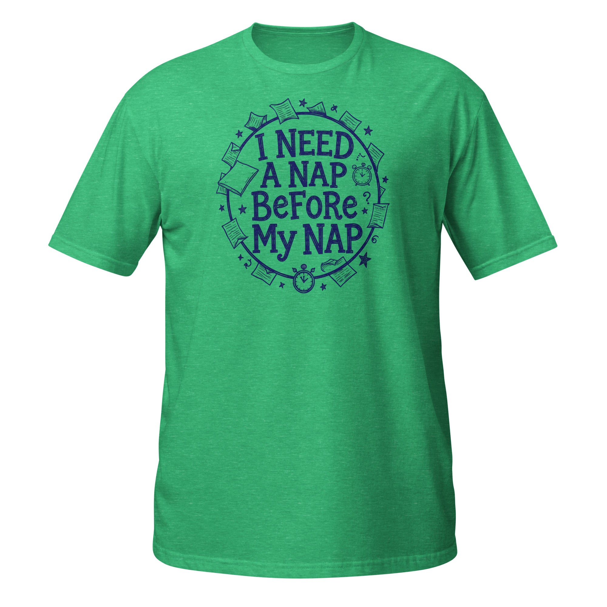 I Need a Nap Before My Nap Tee - Sketchline Tees blue ink doodle T-shirt
