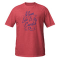 Mum Life Is My Cardio Tee - Sketchline Tees blue ink doodle T-shirt