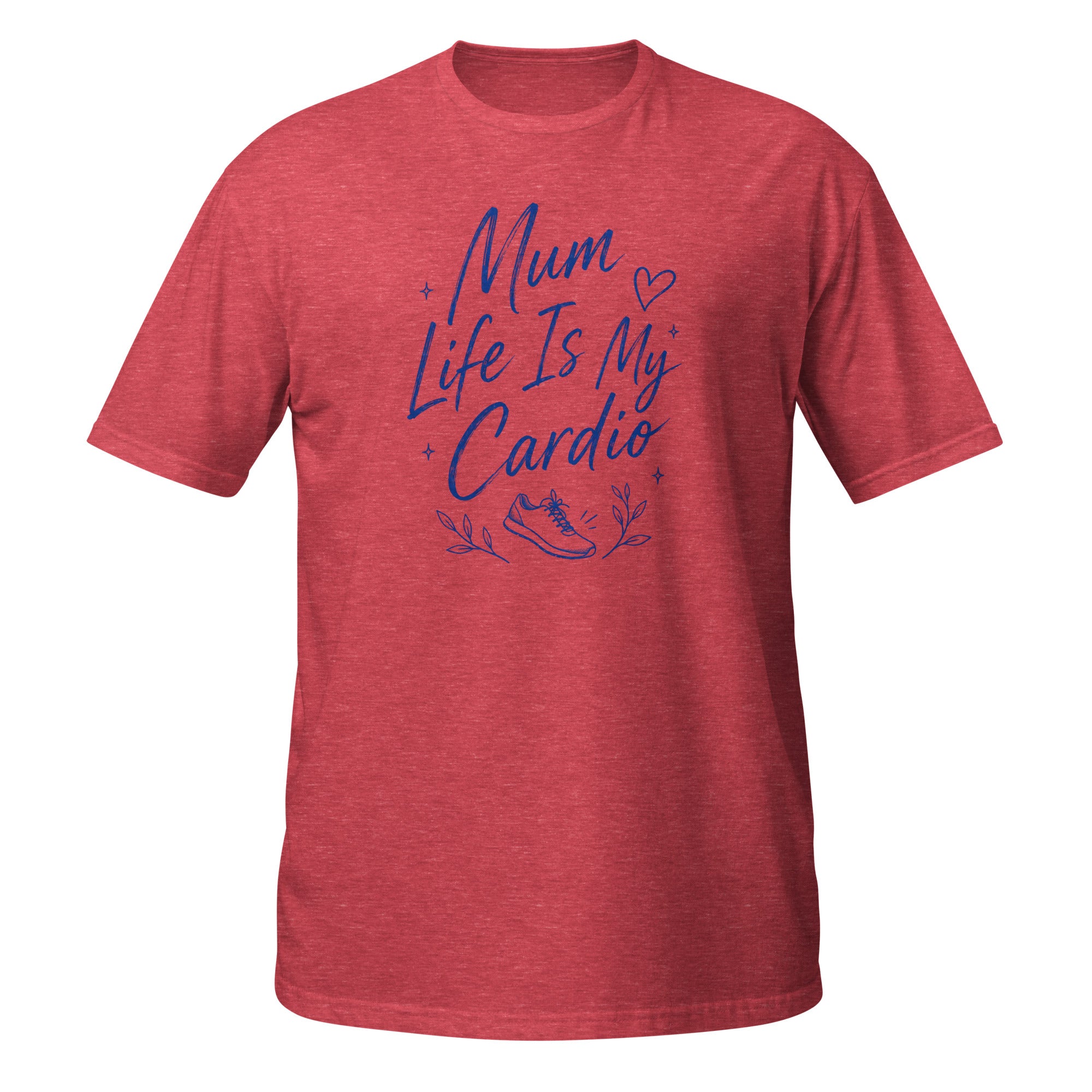 Mum Life Is My Cardio Tee - Sketchline Tees blue ink doodle T-shirt
