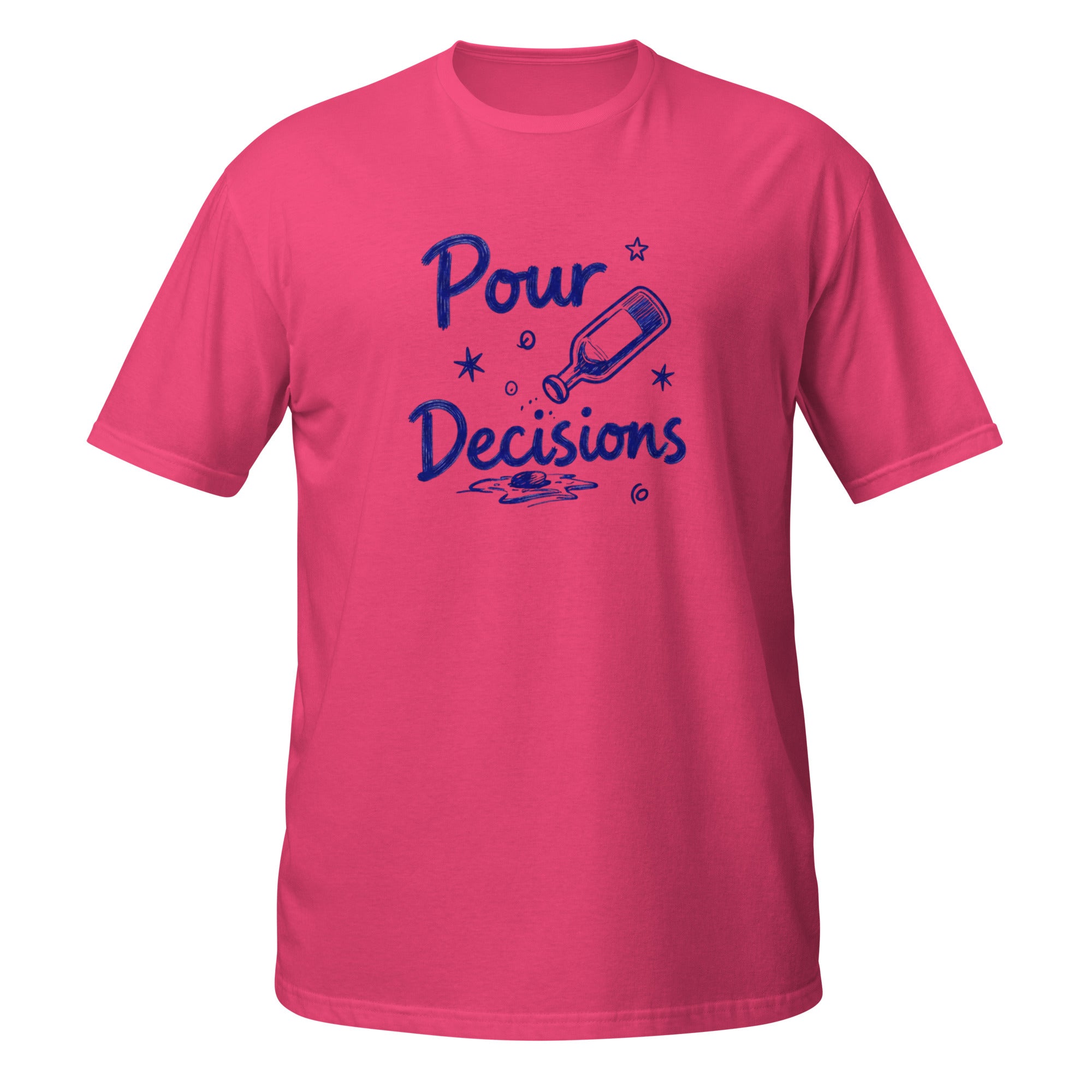 Pour Decisions Tee - Sketchline Tees blue ink doodle T-shirt