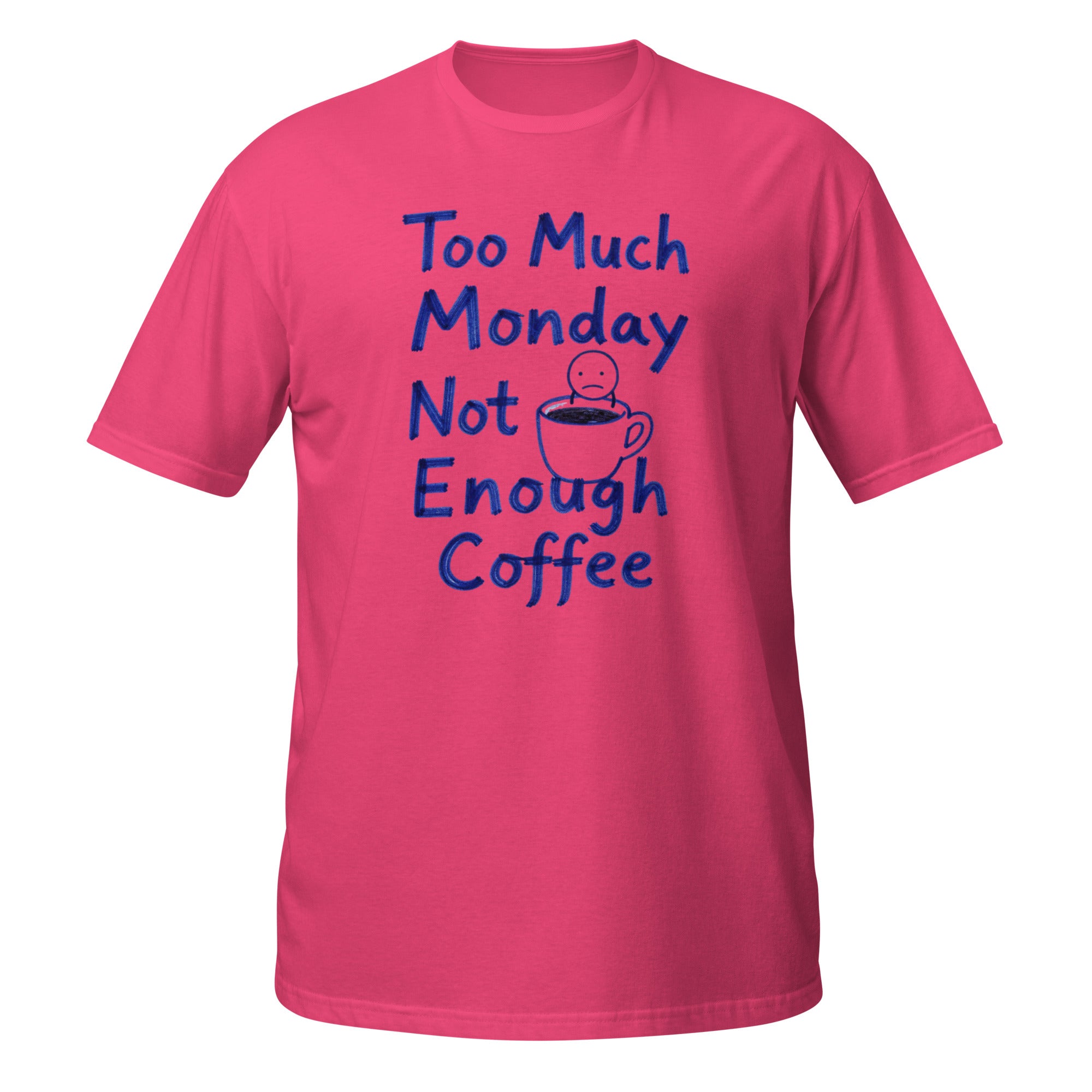 Too Much Monday Tee - Sketchline Tees blue ink doodle T-shirt