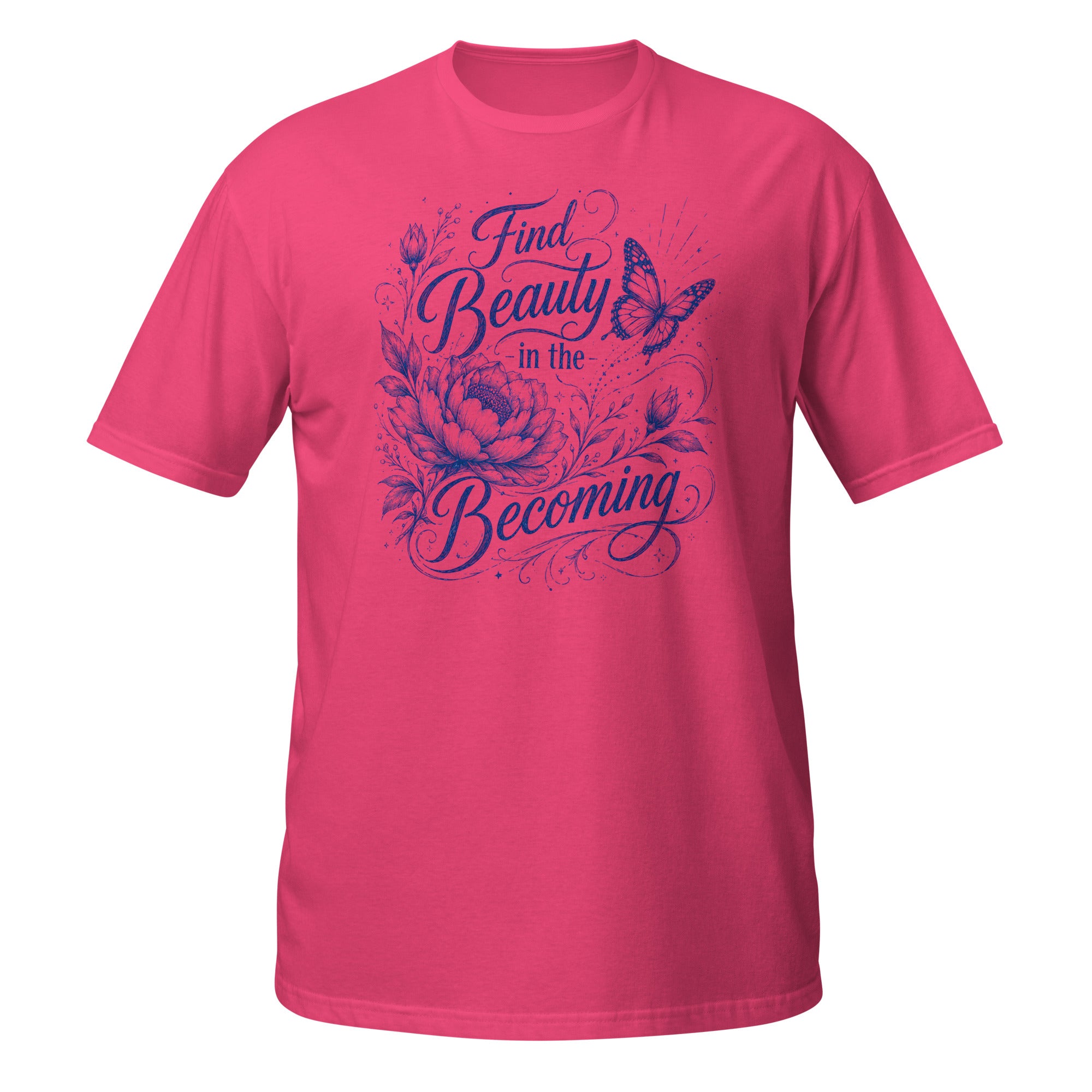 Beauty in the Becoming Tee - Sketchline Tees blue ink doodle T-shirt