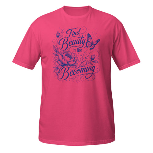 Beauty in the Becoming Tee - Sketchline Tees blue ink doodle T-shirt