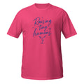 Raising Tiny Humans Tee - Sketchline Tees blue ink doodle T-shirt