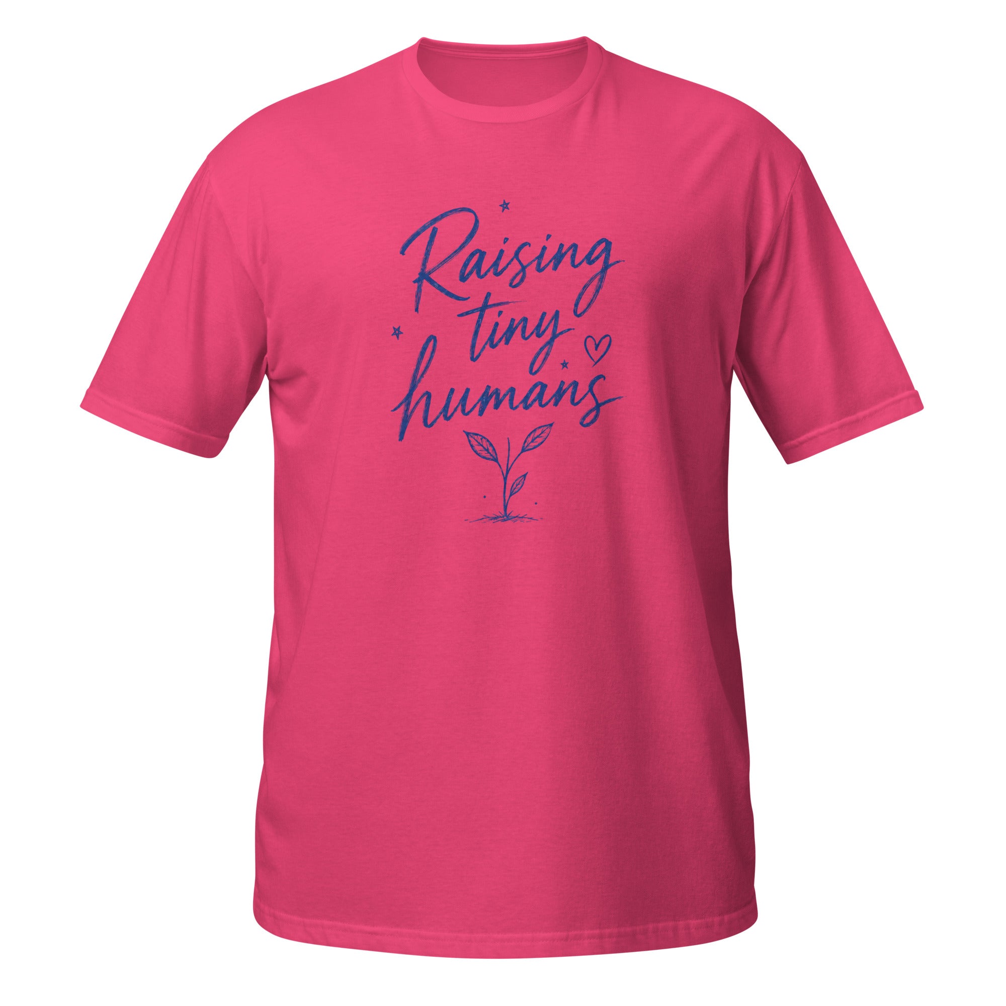 Raising Tiny Humans Tee - Sketchline Tees blue ink doodle T-shirt