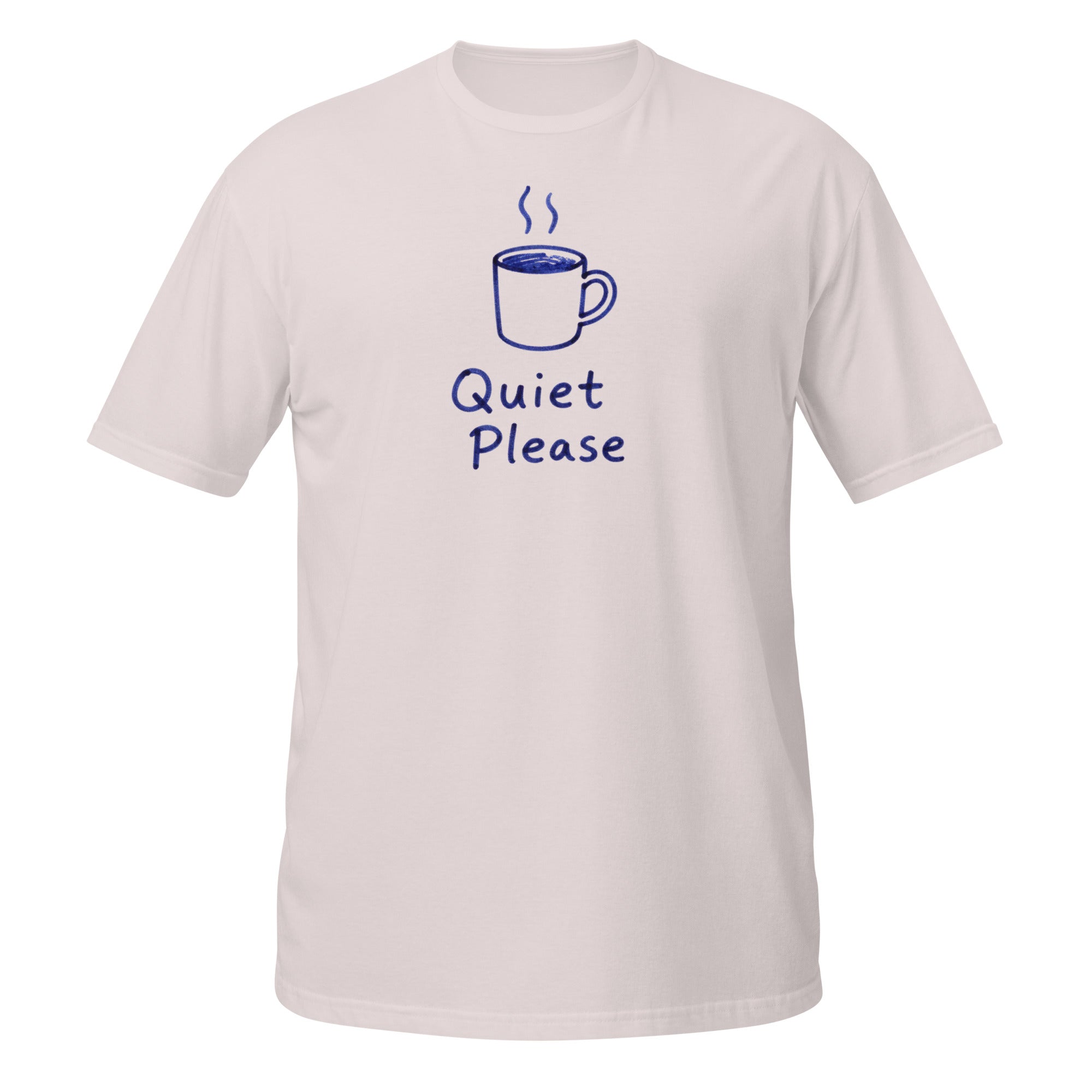 Quiet Please Tee - Sketchline Tees blue ink doodle T-shirt