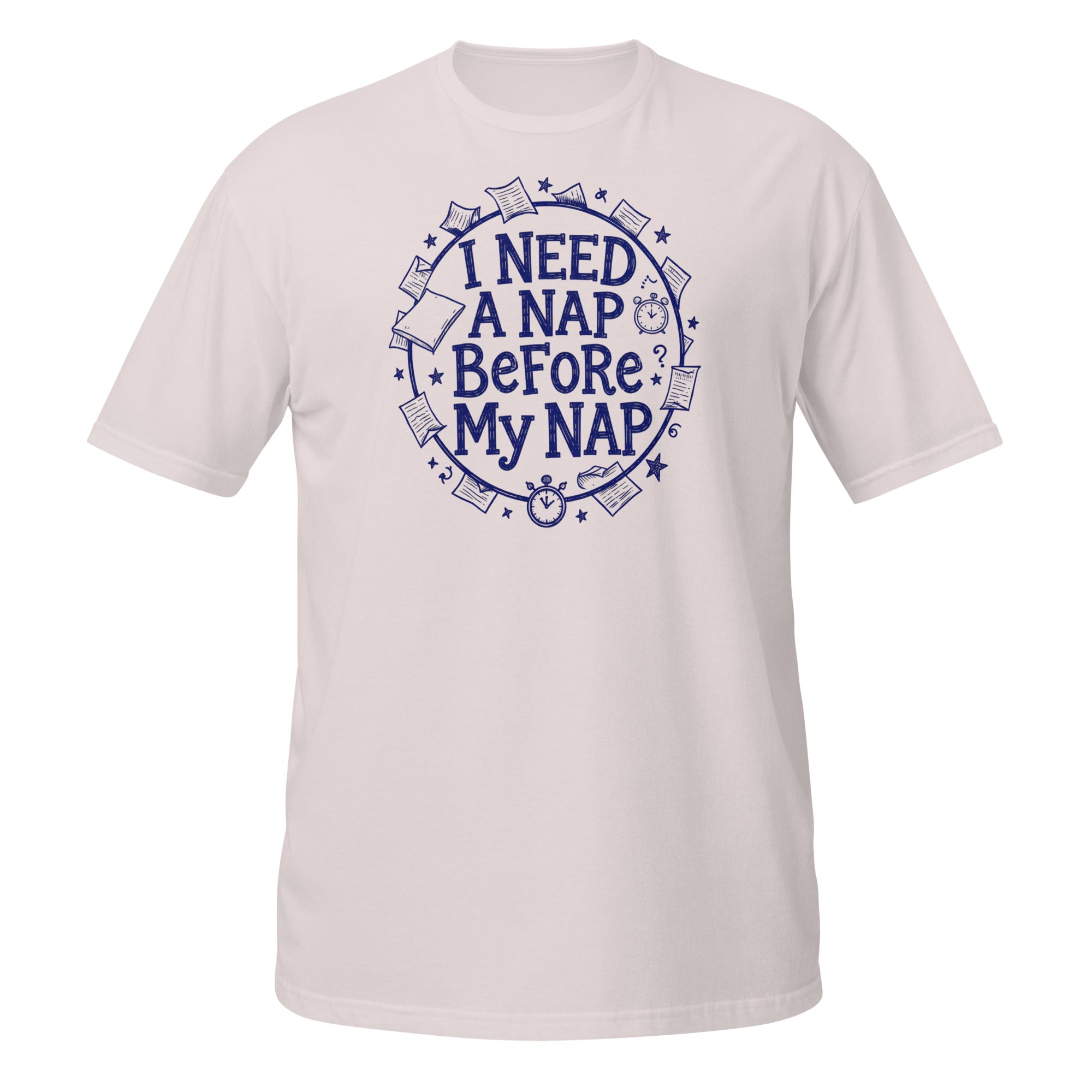 I Need a Nap Before My Nap Tee - Sketchline Tees blue ink doodle T-shirt