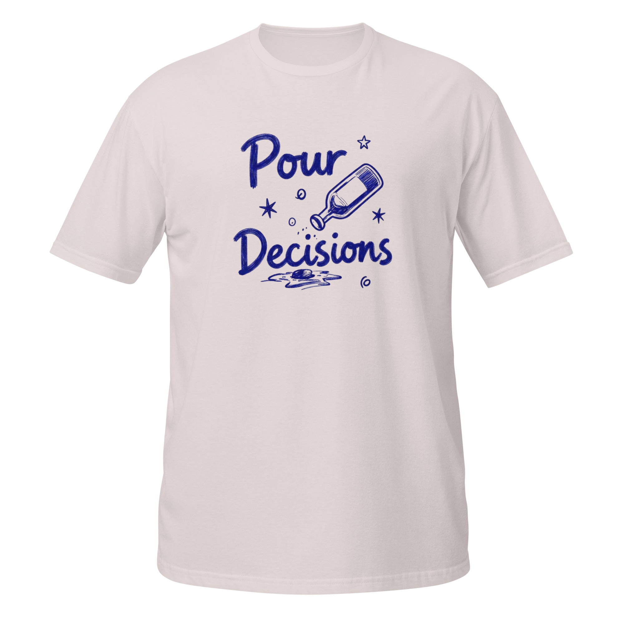 Pour Decisions Tee - Sketchline Tees blue ink doodle T-shirt