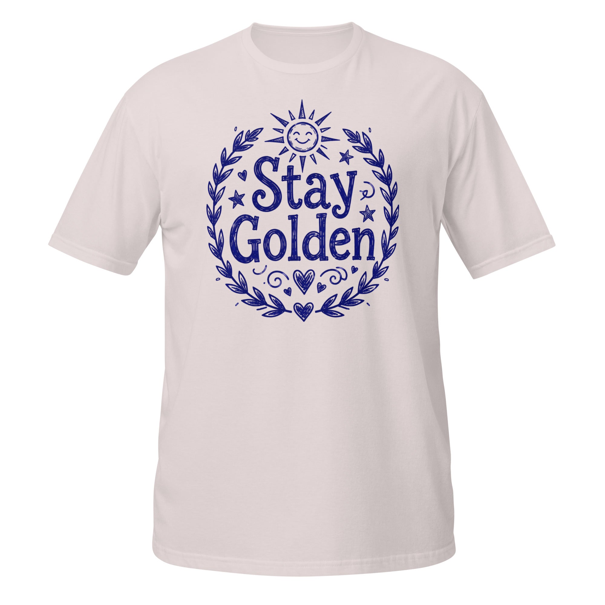Stay Golden Tee - Sketchline Tees blue ink doodle T-shirt