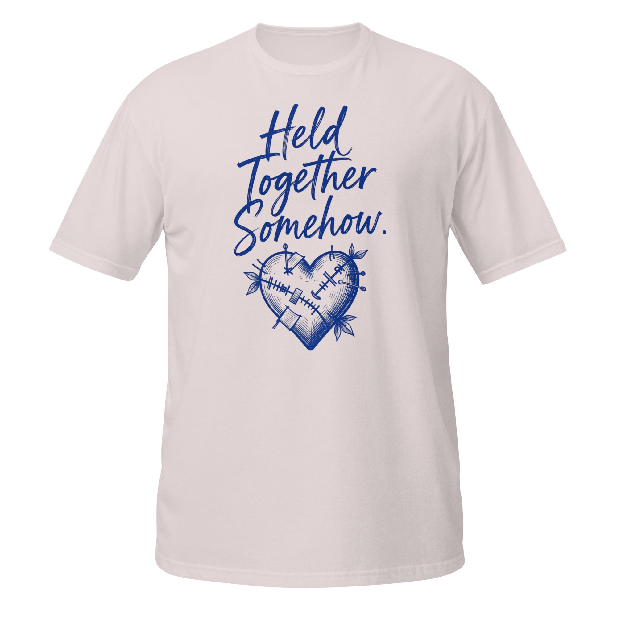 Held Together Somehow Tee - Sketchline Tees blue ink doodle T-shirt