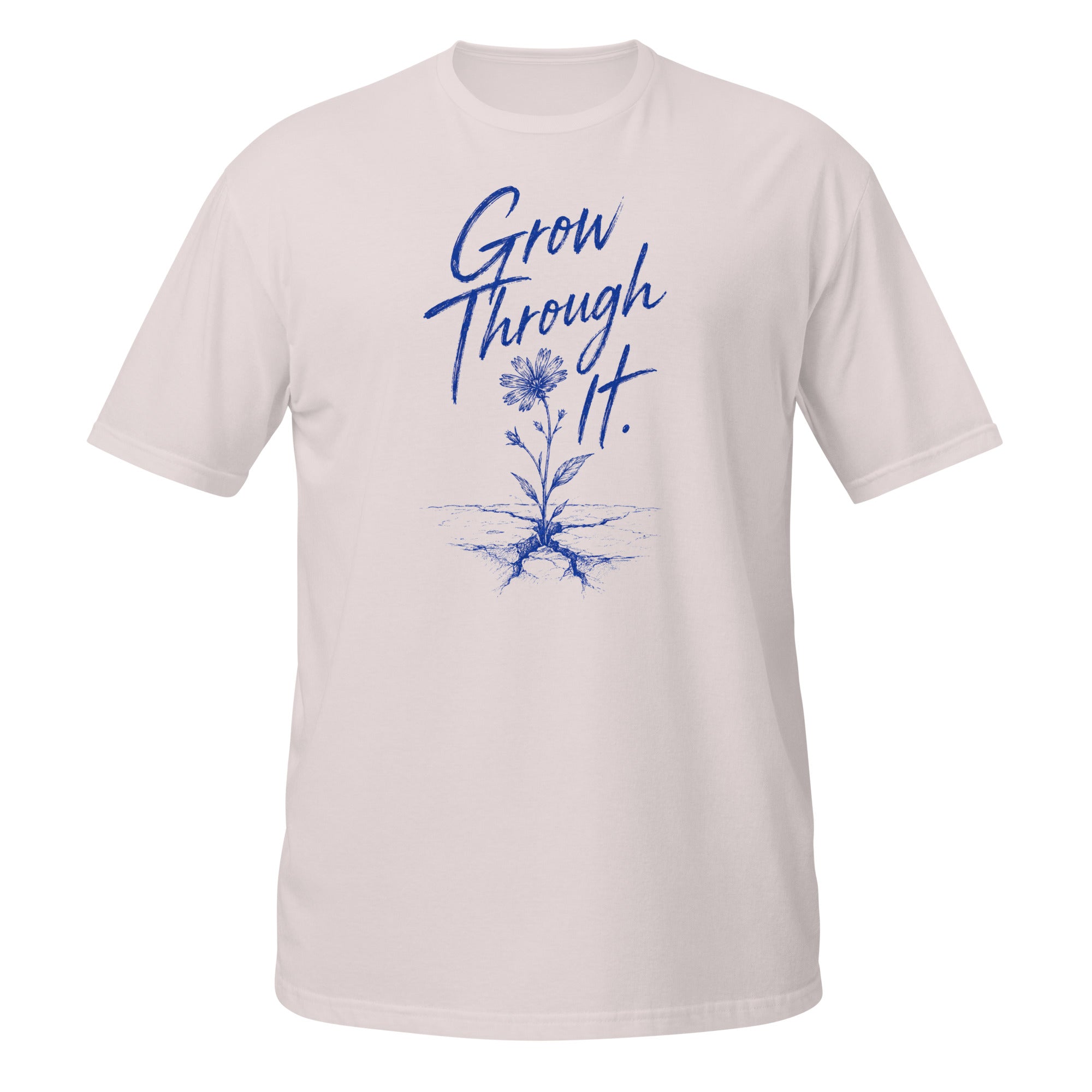 Grow Through It Tee - Sketchline Tees blue ink doodle T-shirt