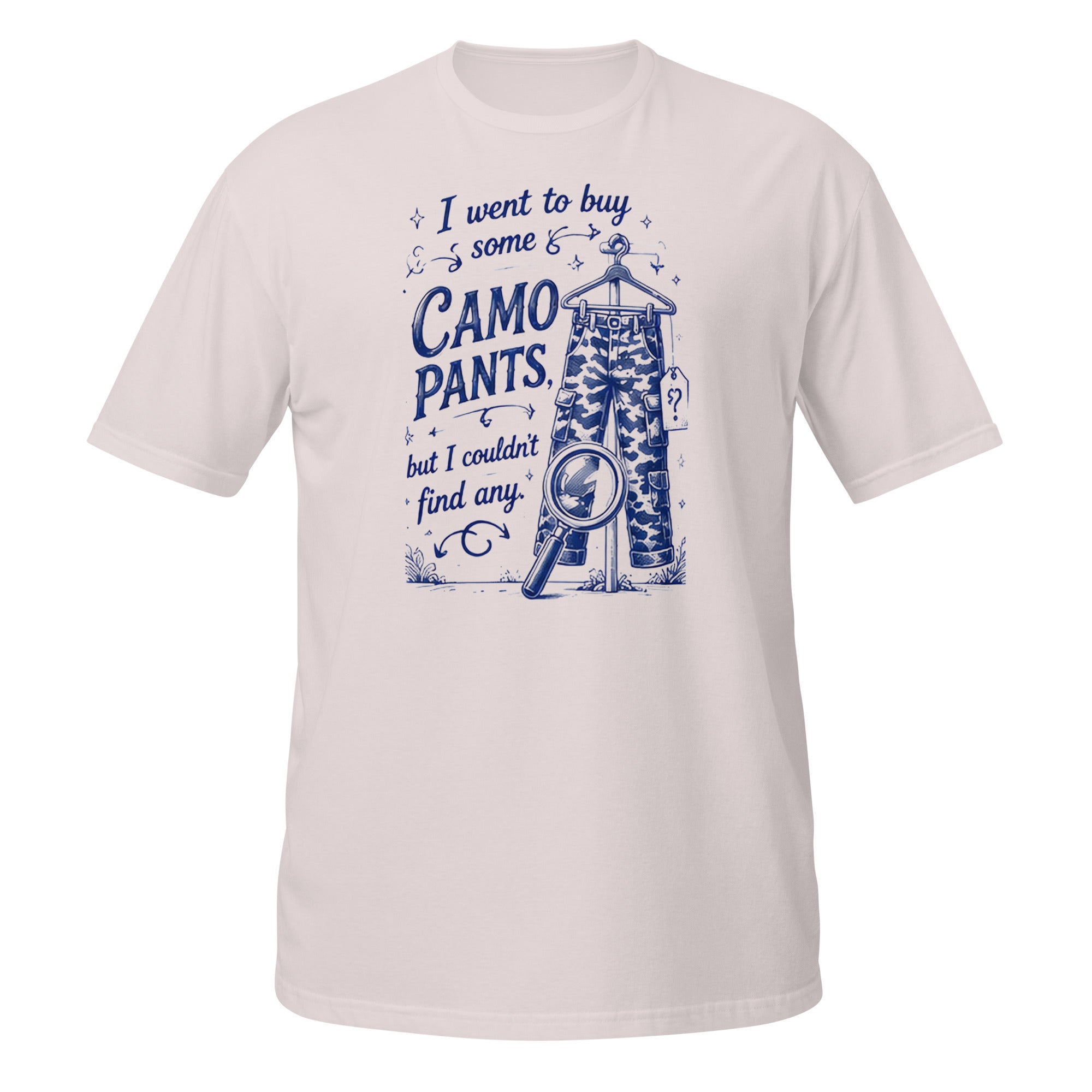 Camo Pants Tee - Sketchline Tees blue ink doodle T-shirt