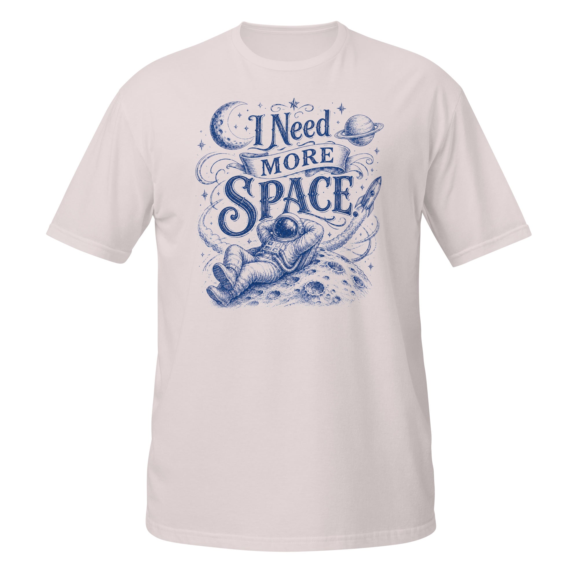I Need More Space Tee - Sketchline Tees blue ink doodle T-shirt