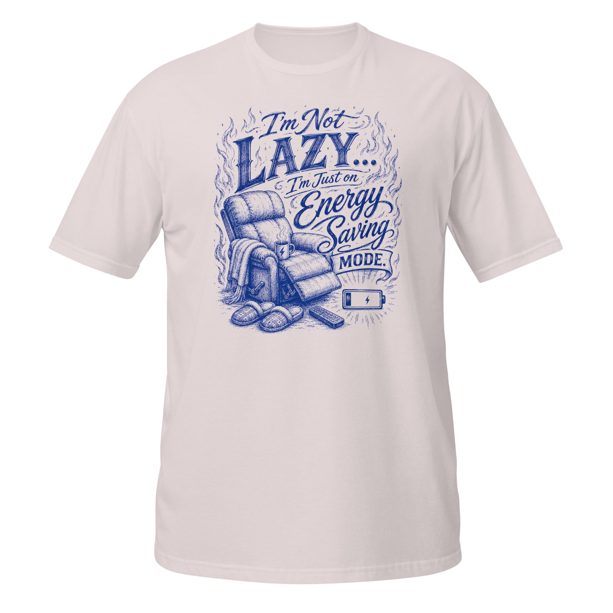 Lazy Energy Tee - Sketchline Tees blue ink doodle T-shirt