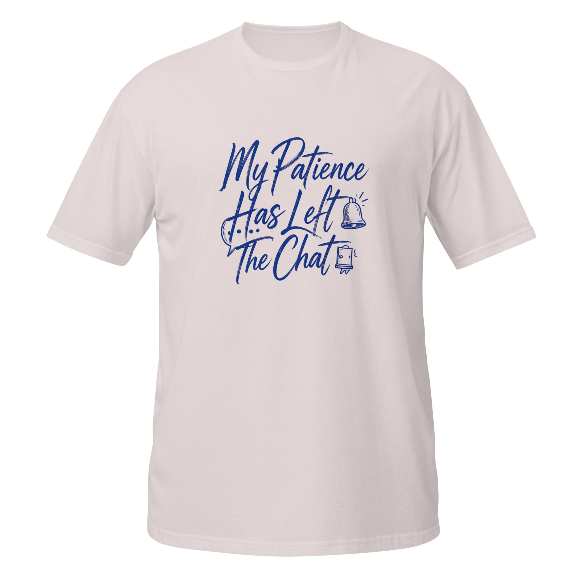 My Patience Has Left Tee - Sketchline Tees blue ink doodle T-shirt