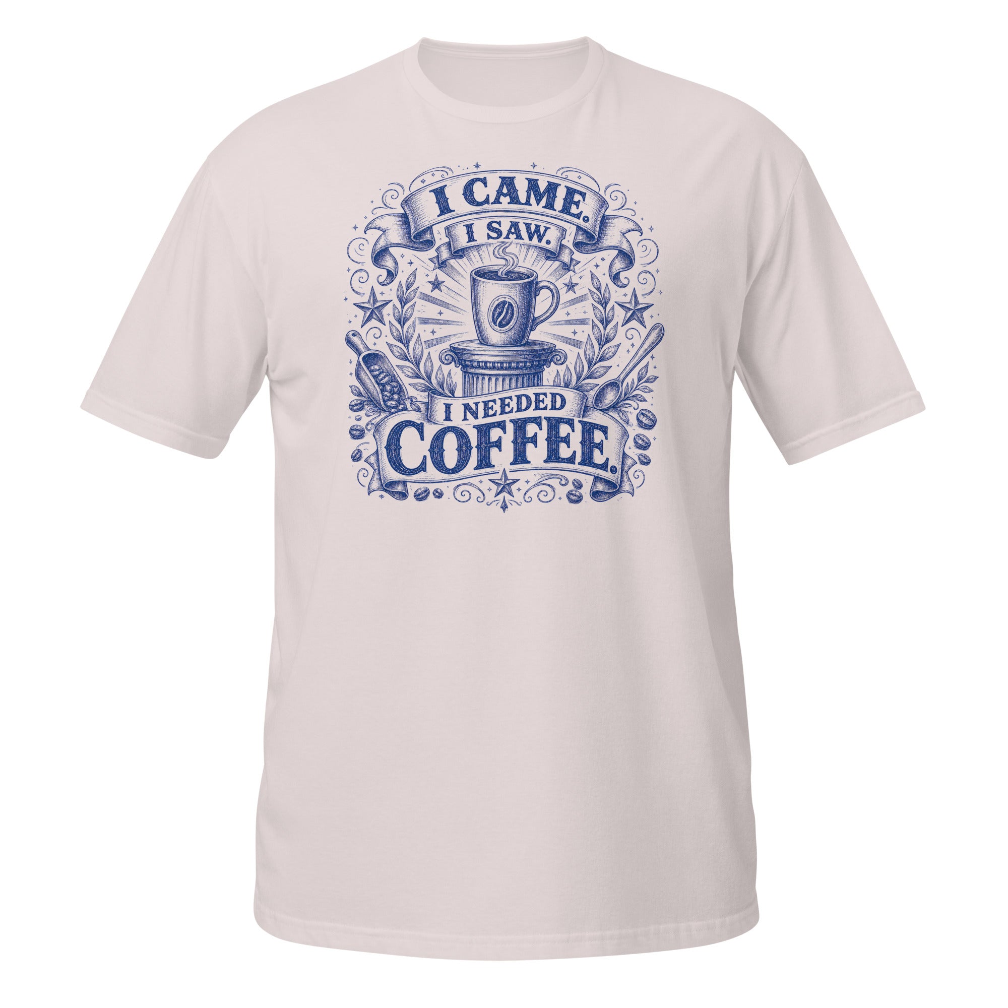 I Came, I Saw Tee - Sketchline Tees blue ink doodle T-shirt
