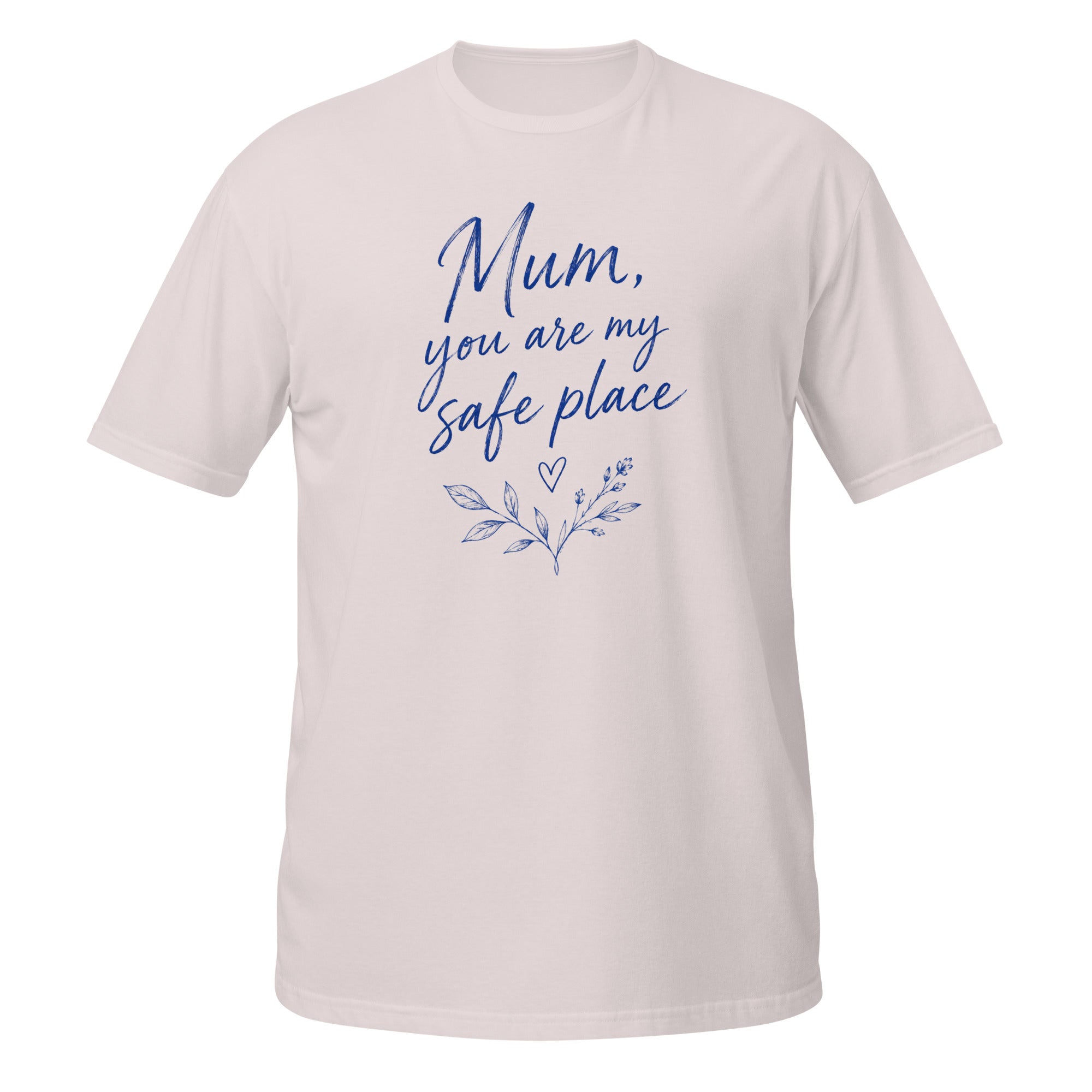 Mum, You Are My Safe Place Tee - Sketchline Tees blue ink doodle T-shirt