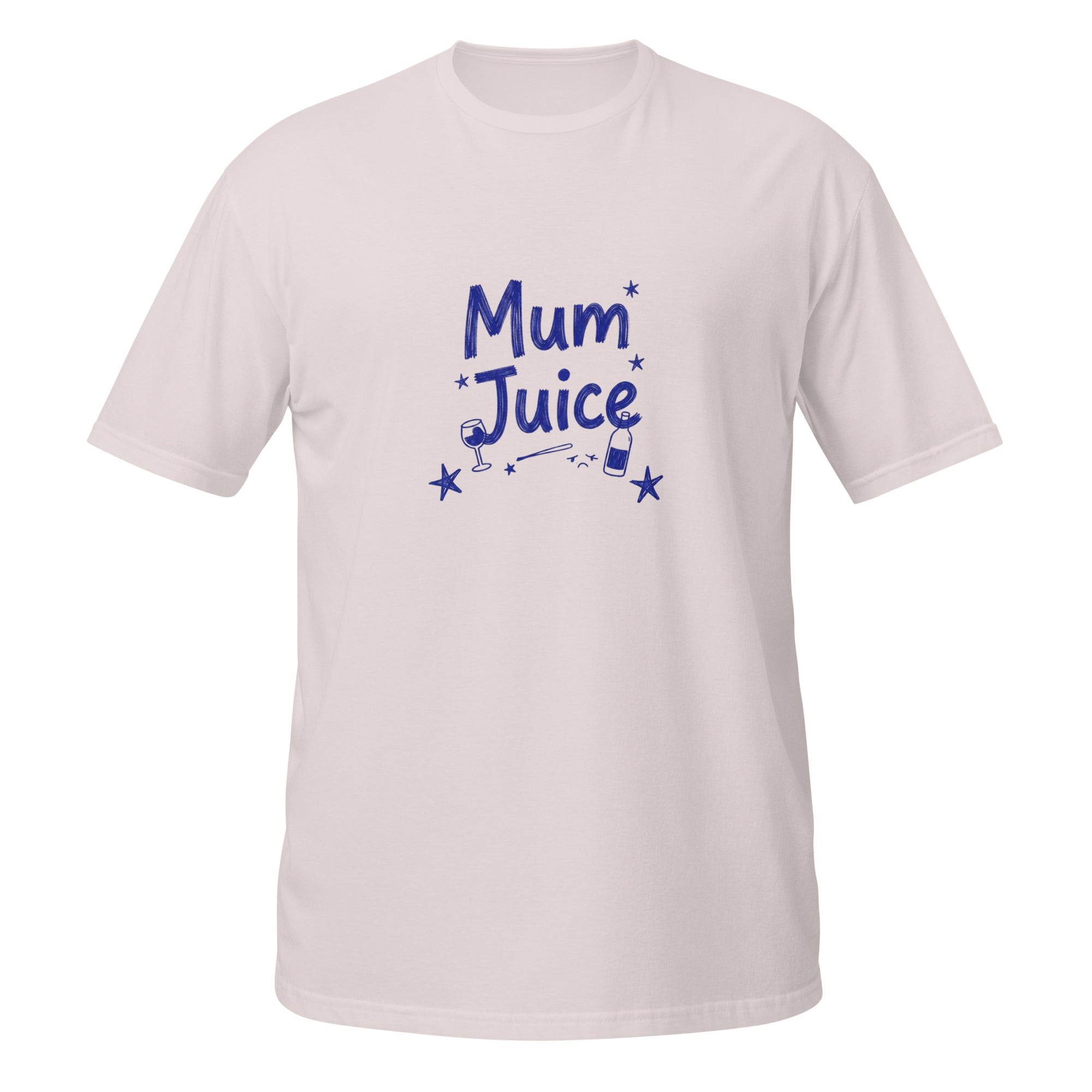 Mum Juice Tee - Sketchline Tees blue ink doodle T-shirt