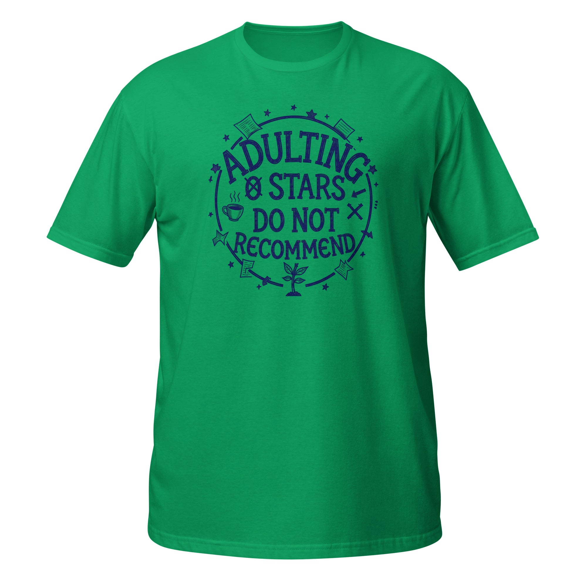 Adulting Tee - Sketchline Tees blue ink doodle T-shirt
