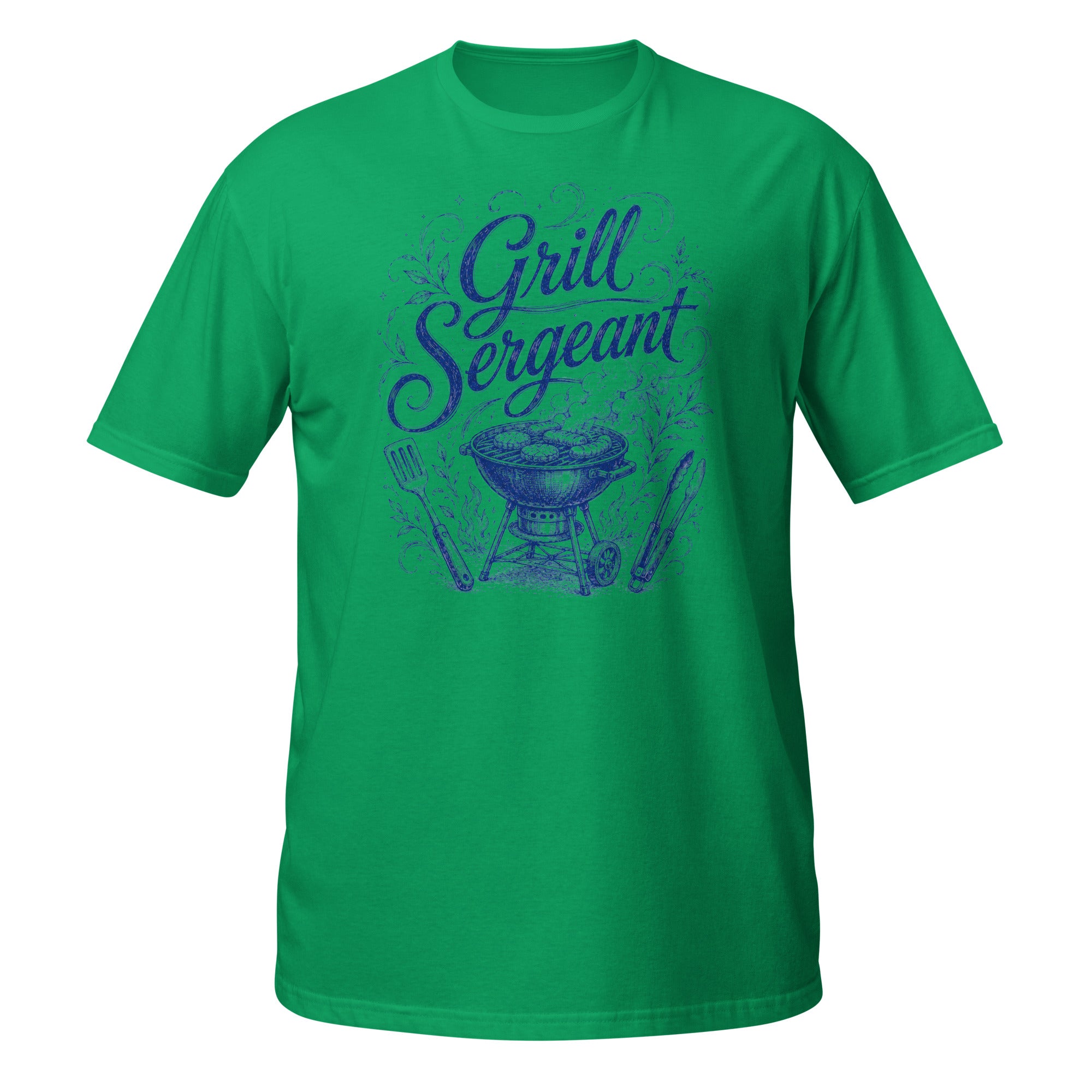 Grill Sergeant Tee - Sketchline Tees blue ink doodle T-shirt