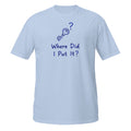 Where Did I Put It? Tee - Sketchline Tees blue ink doodle T-shirt