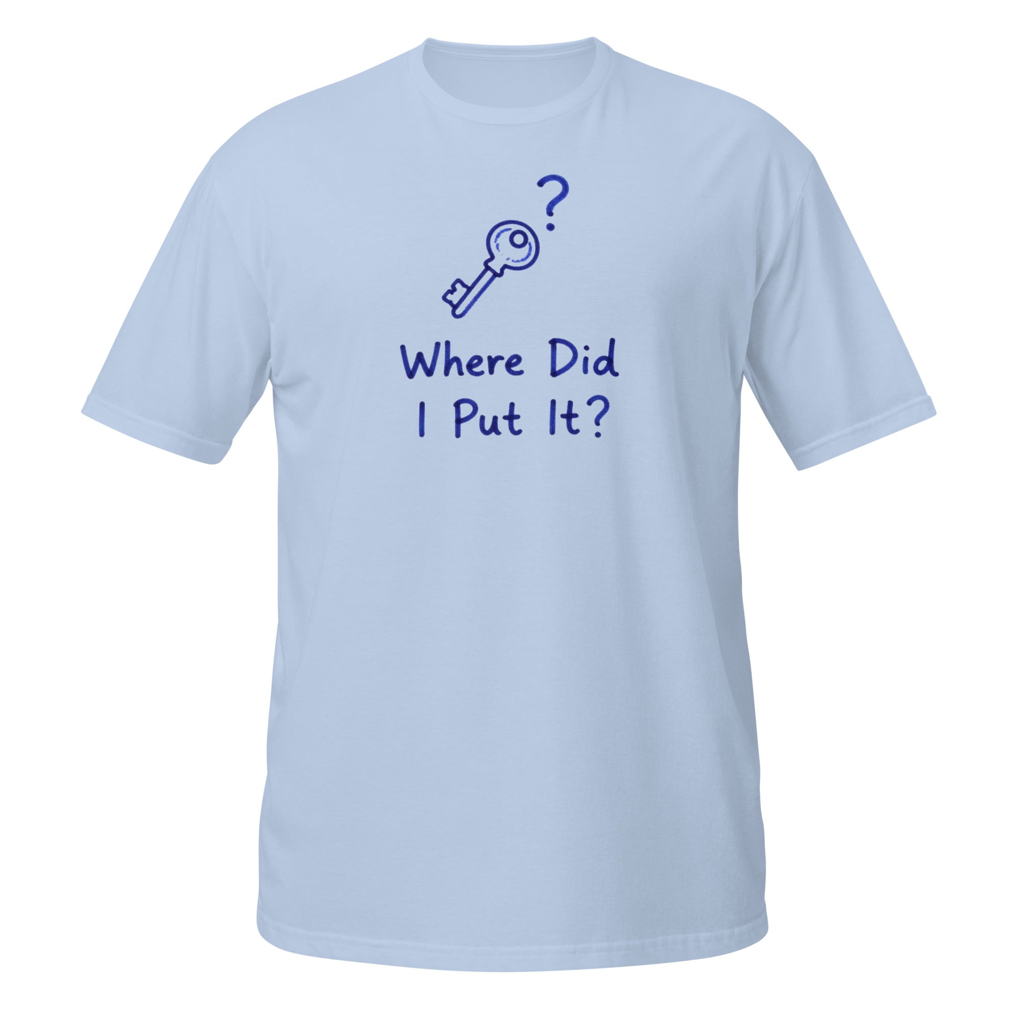 Where Did I Put It? Tee - Sketchline Tees blue ink doodle T-shirt