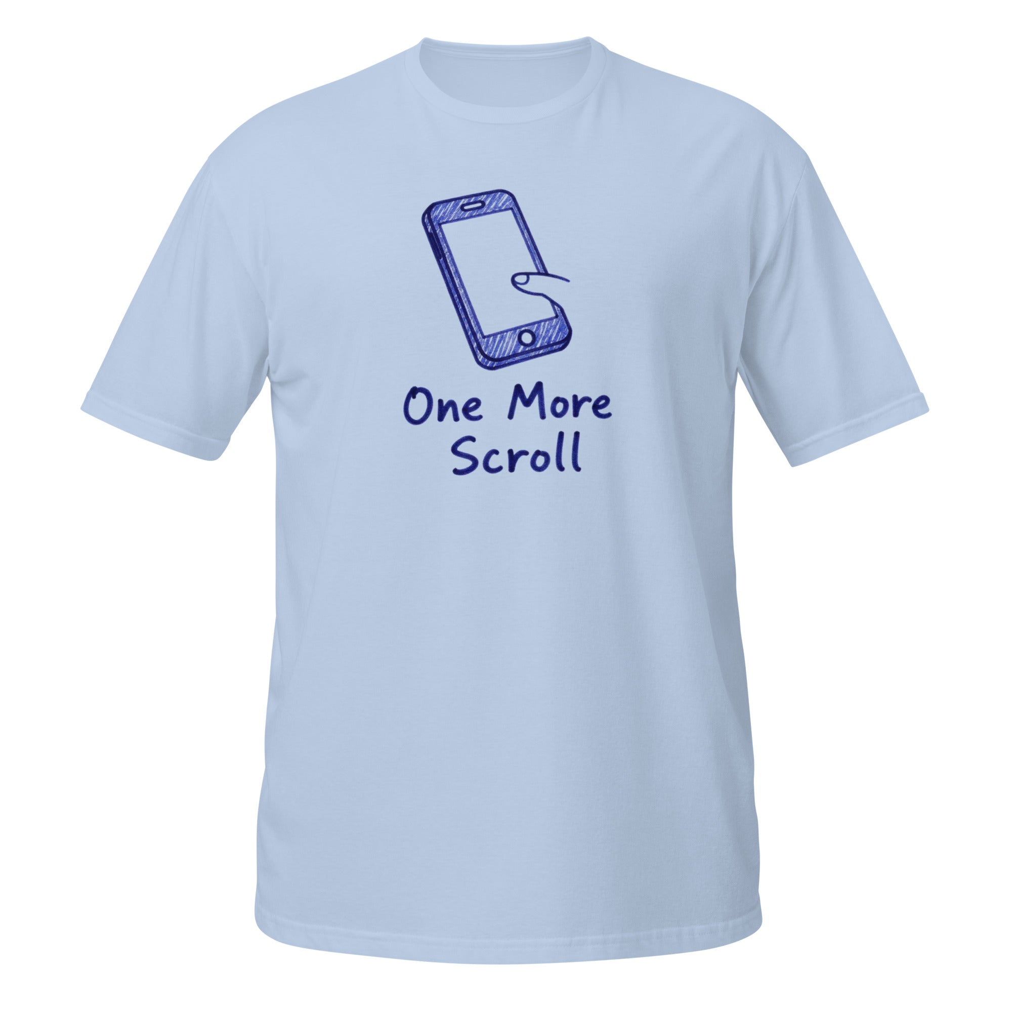 One More Scroll Tee - Sketchline Tees blue ink doodle T-shirt