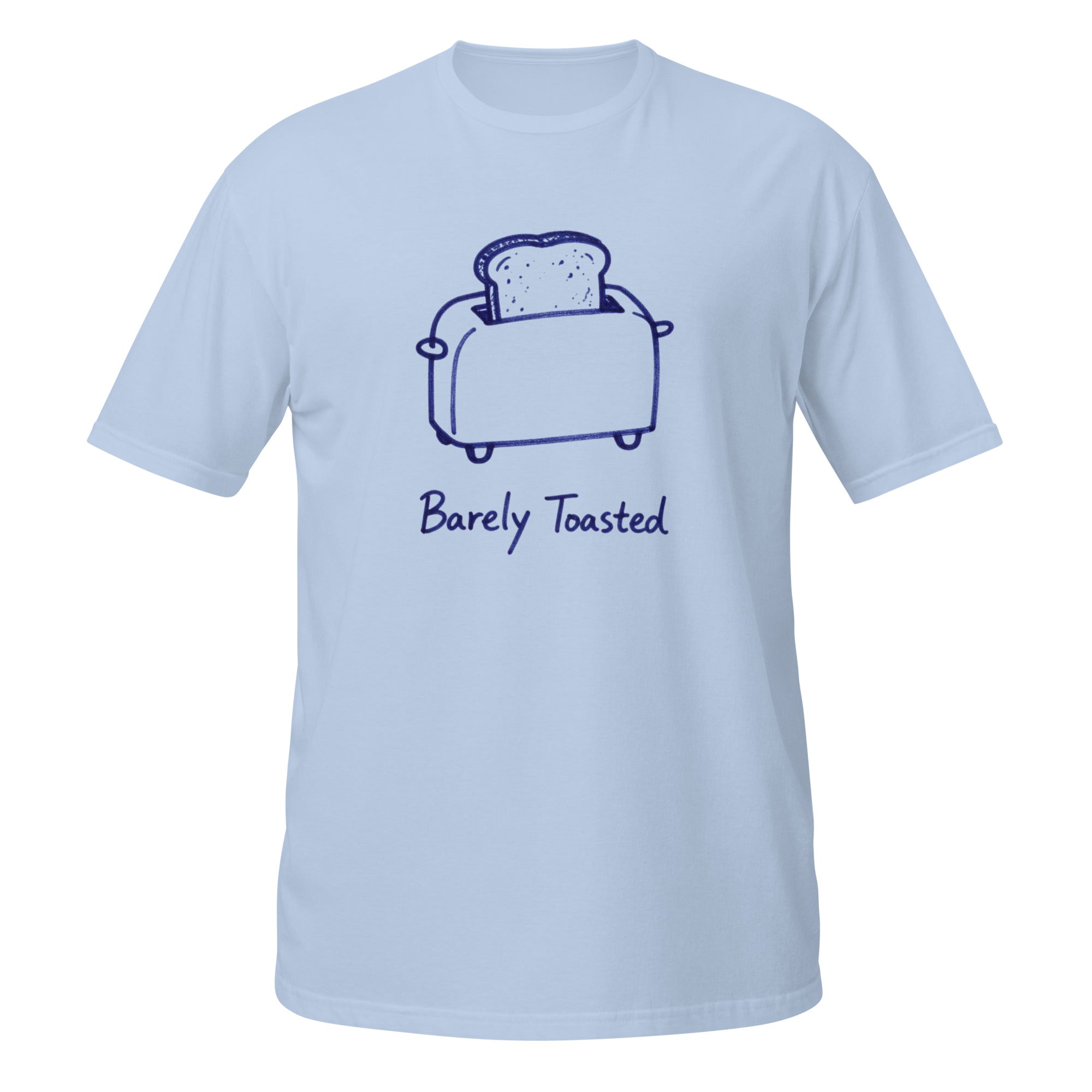 Barely Toasted Tee - Sketchline Tees blue ink doodle T-shirt