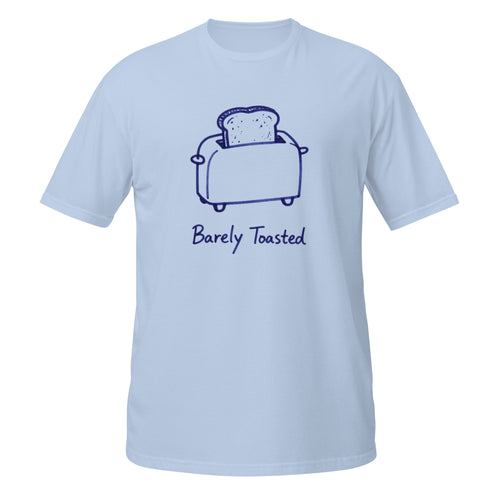 Barely Toasted Tee - Sketchline Tees blue ink doodle T-shirt