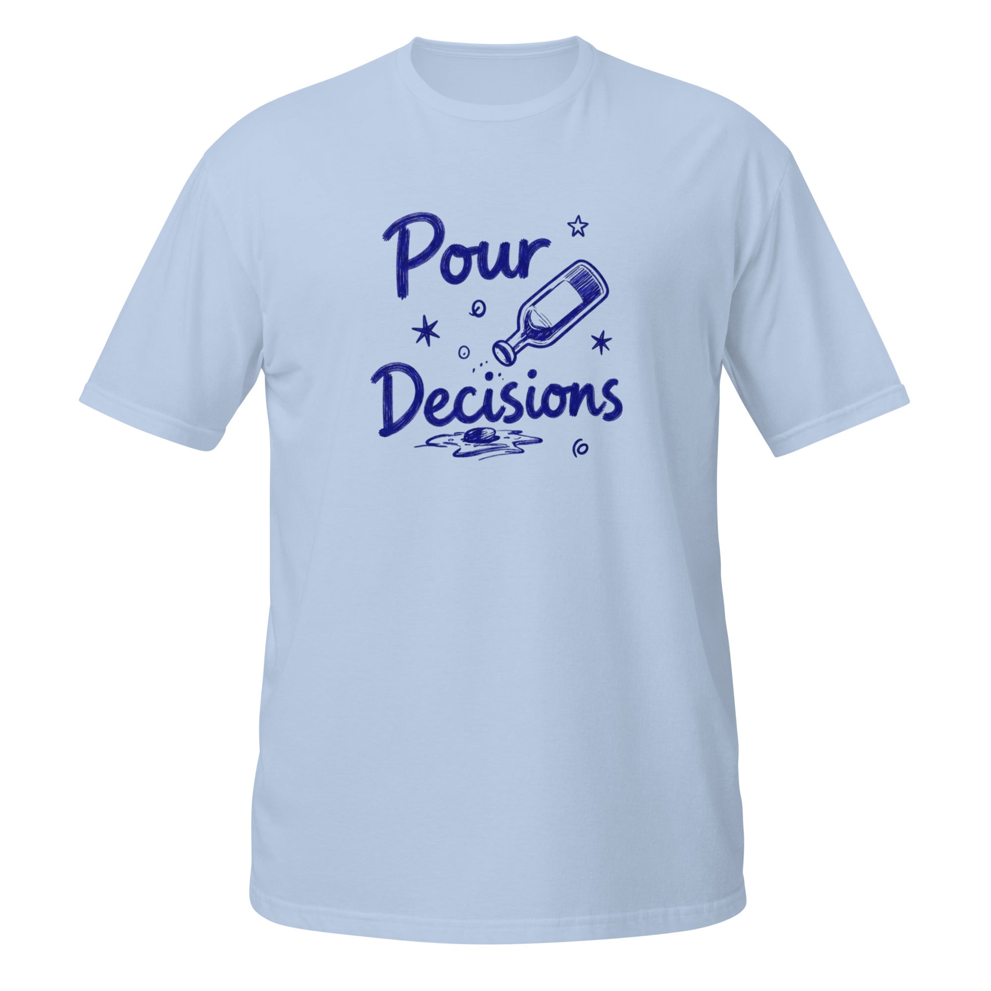 Pour Decisions Tee - Sketchline Tees blue ink doodle T-shirt