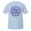 Stay Golden Tee - Sketchline Tees blue ink doodle T-shirt