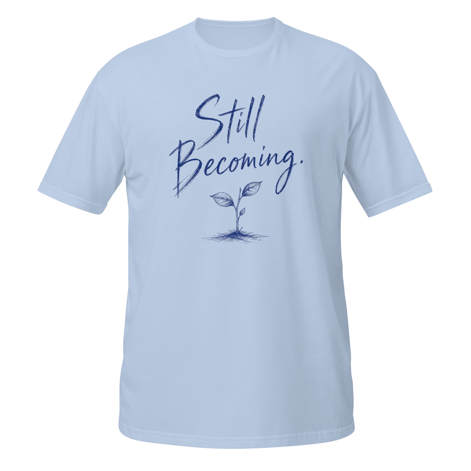 Still Becoming Tee - Sketchline Tees blue ink doodle T-shirt