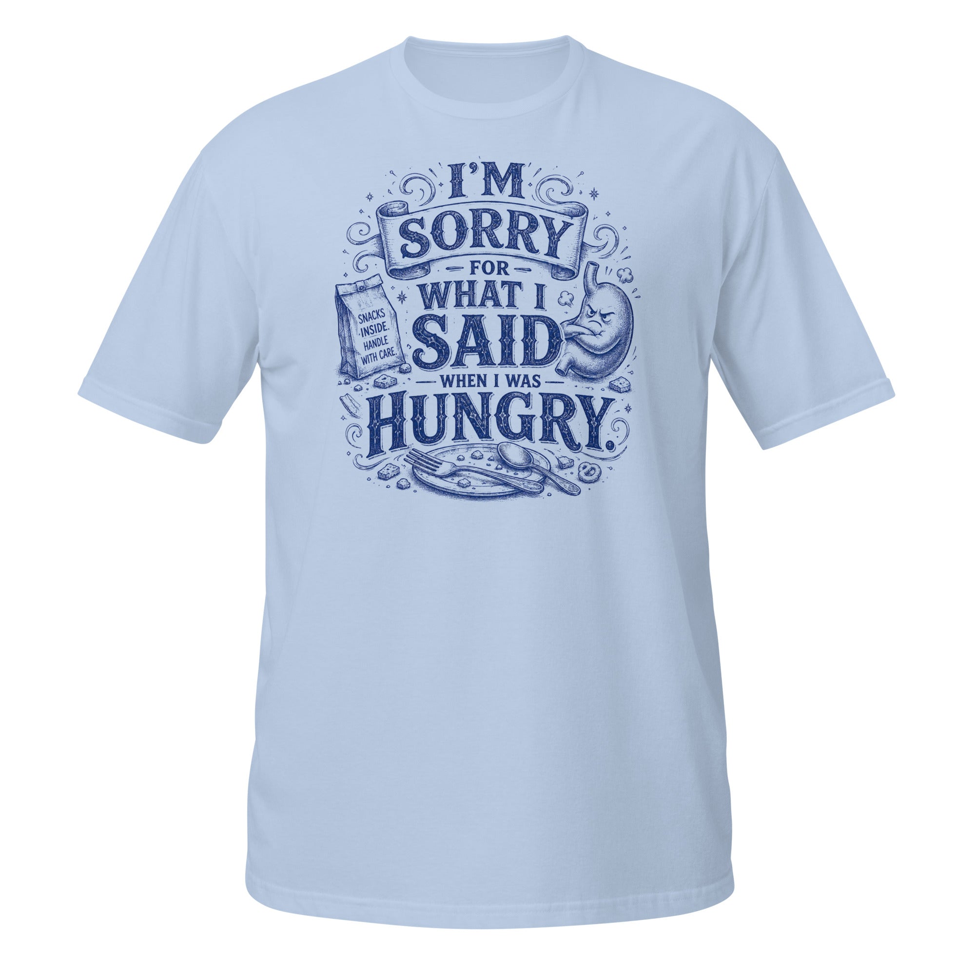 I'm Sorry I Said What I Said Tee - Sketchline Tees blue ink doodle T-shirt