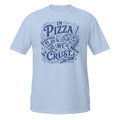 In Pizza We Crust Tee - Sketchline Tees blue ink doodle T-shirt