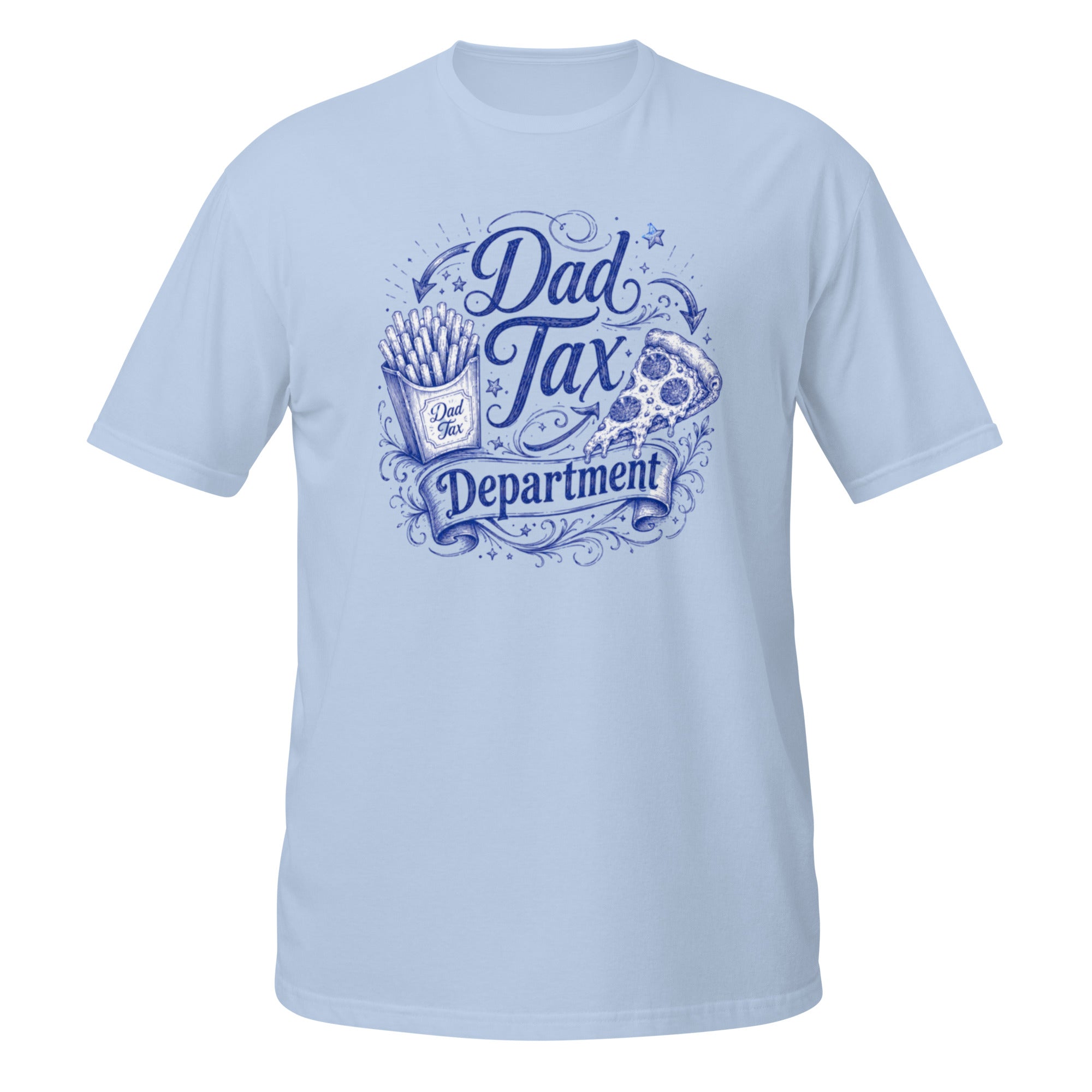 Dad Tax Tee - Sketchline Tees blue ink doodle T-shirt