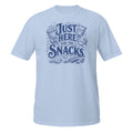 Just Here for the Snacks Tee - Sketchline Tees blue ink doodle T-shirt
