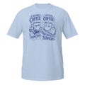 Before Coffee, After Coffee Tee - Sketchline Tees blue ink doodle T-shirt