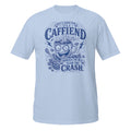 Caffiend Tee - Sketchline Tees blue ink doodle T-shirt