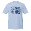 Desk in the Elevator Tee - Sketchline Tees blue ink doodle T-shirt