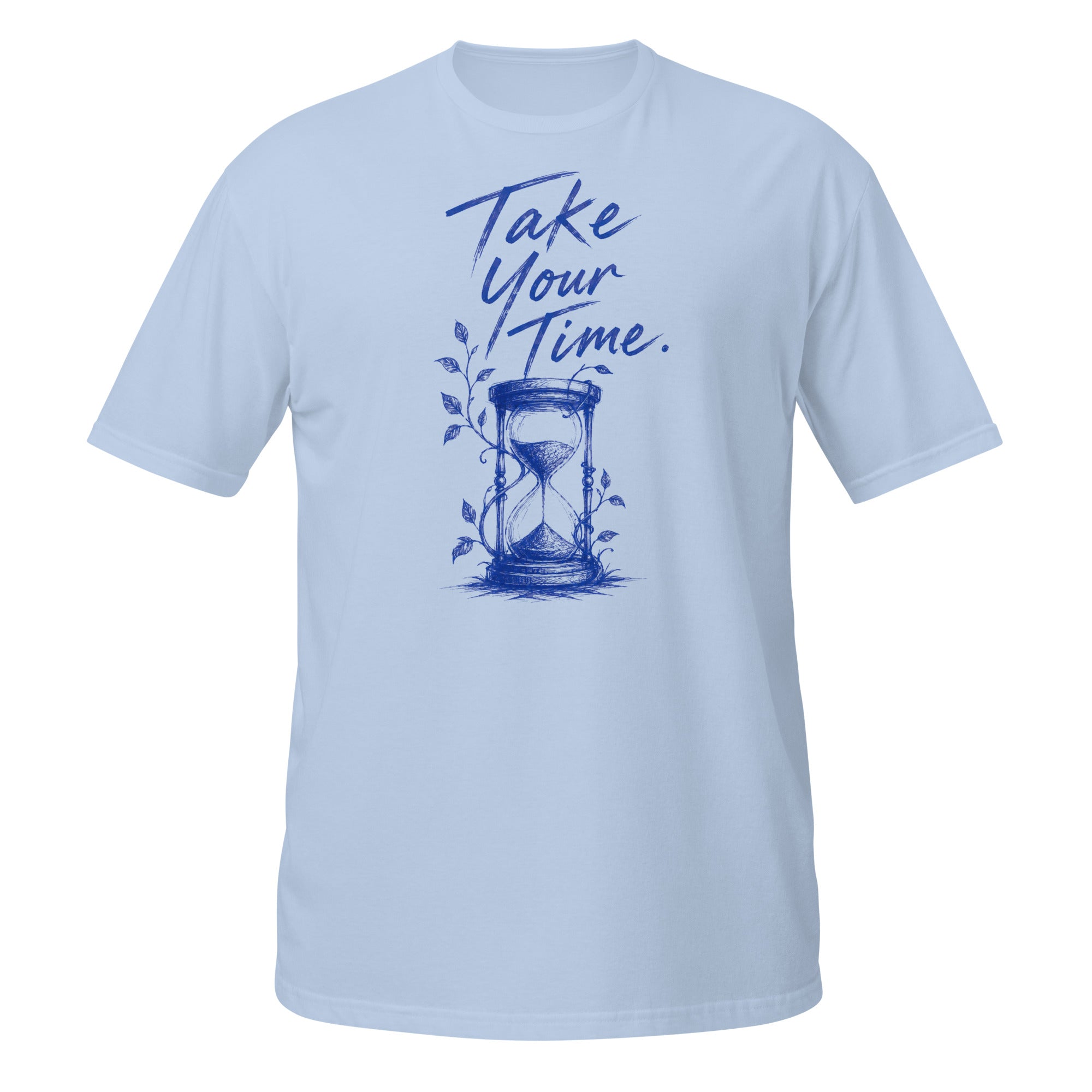 Take Your Time Tee - Sketchline Tees blue ink doodle T-shirt