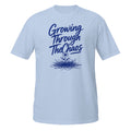 Growing Through the Chaos Tee - Sketchline Tees blue ink doodle T-shirt