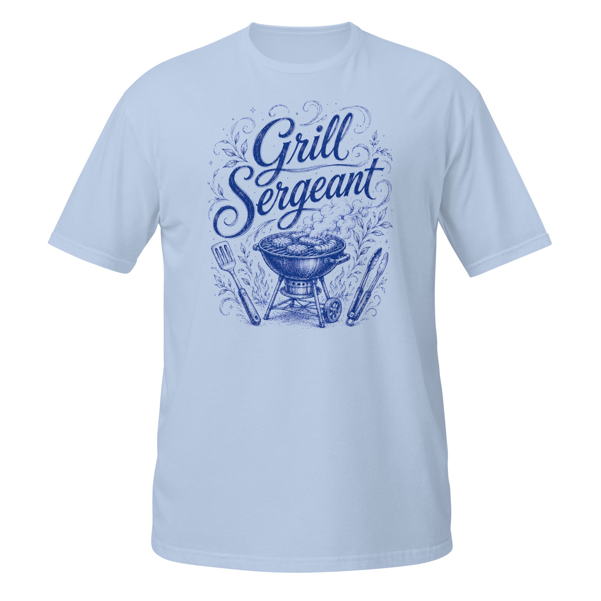 Grill Sergeant Tee - Sketchline Tees blue ink doodle T-shirt