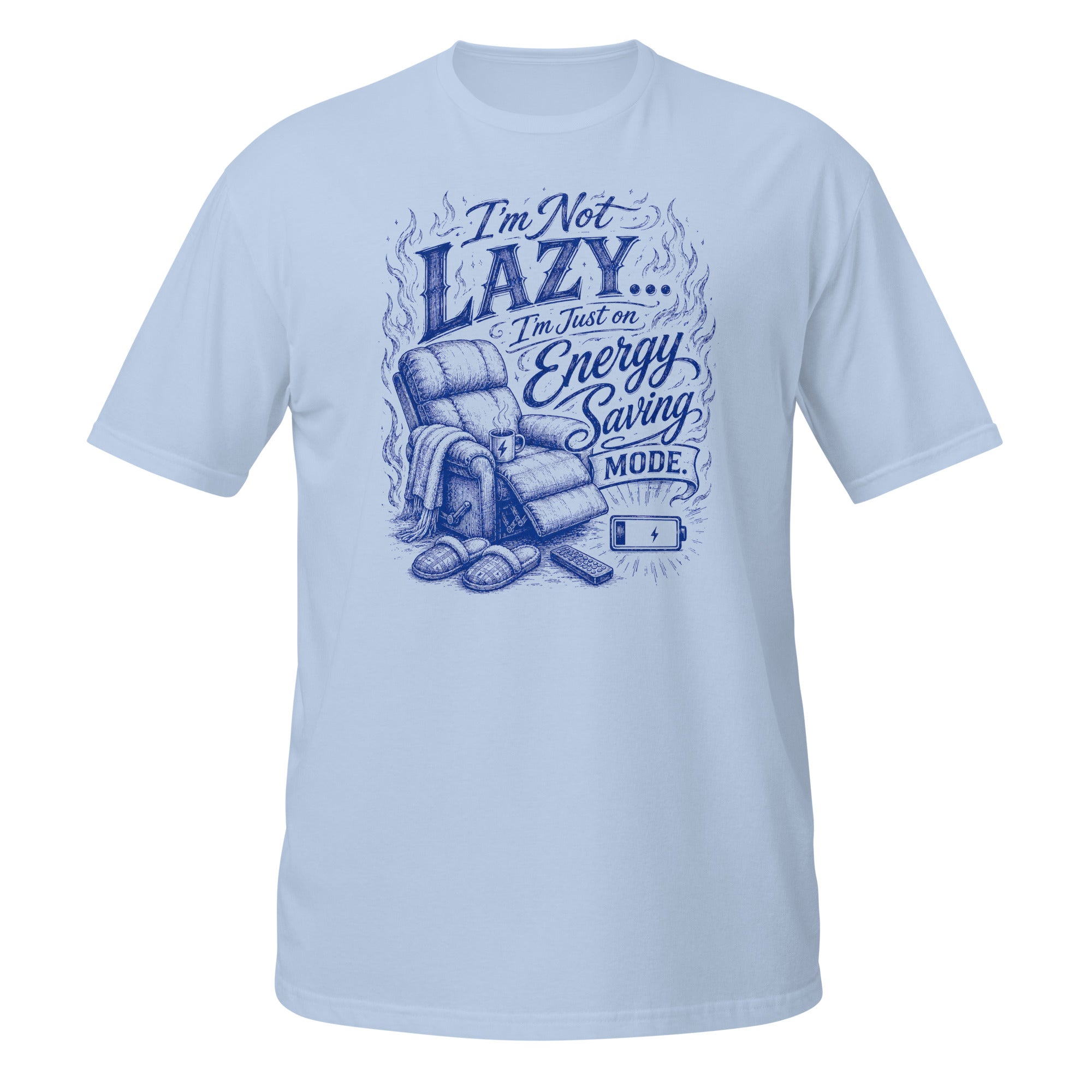 Lazy Energy Tee - Sketchline Tees blue ink doodle T-shirt