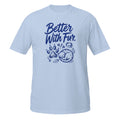 Better With Fur Tee - Sketchline Tees blue ink doodle T-shirt