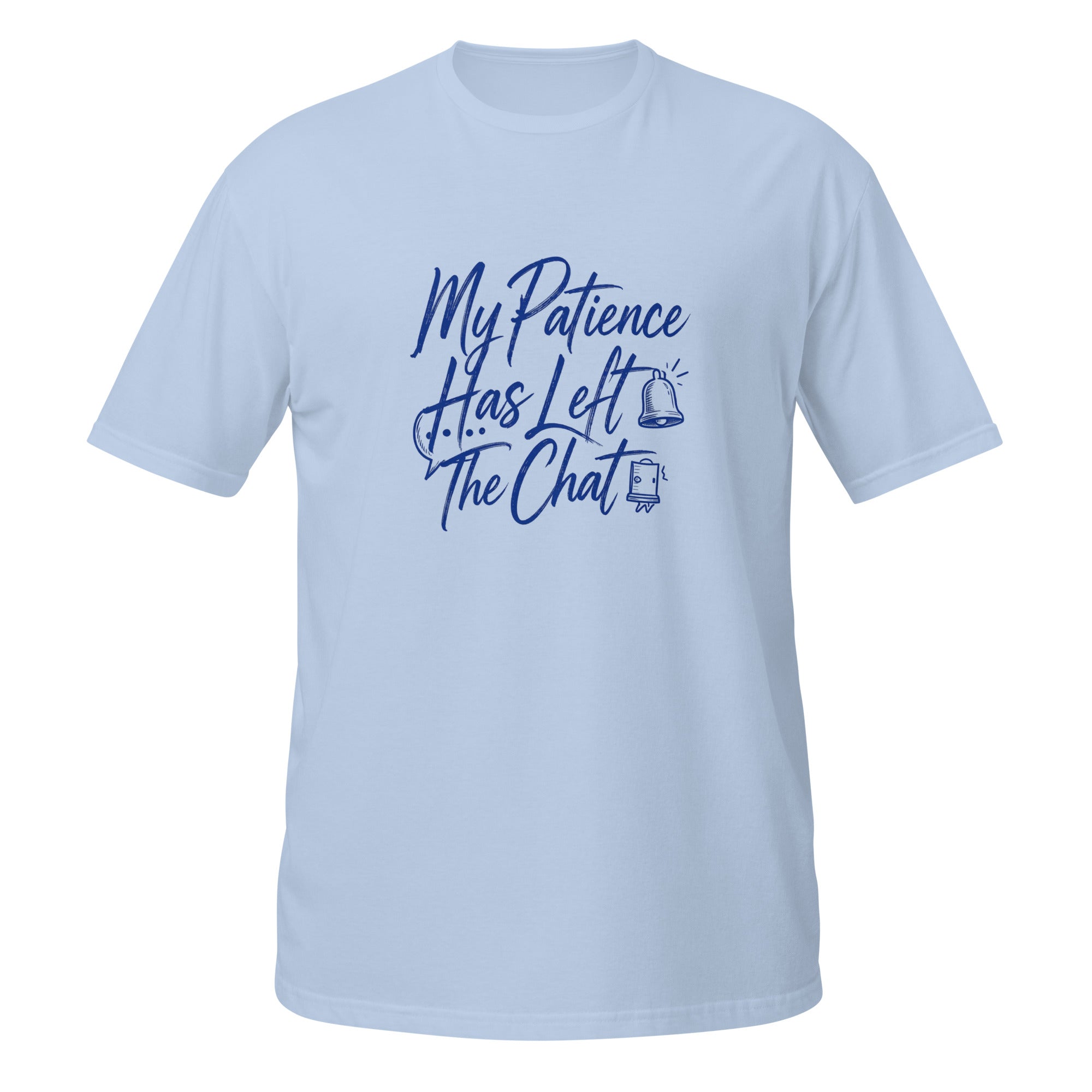 My Patience Has Left Tee - Sketchline Tees blue ink doodle T-shirt